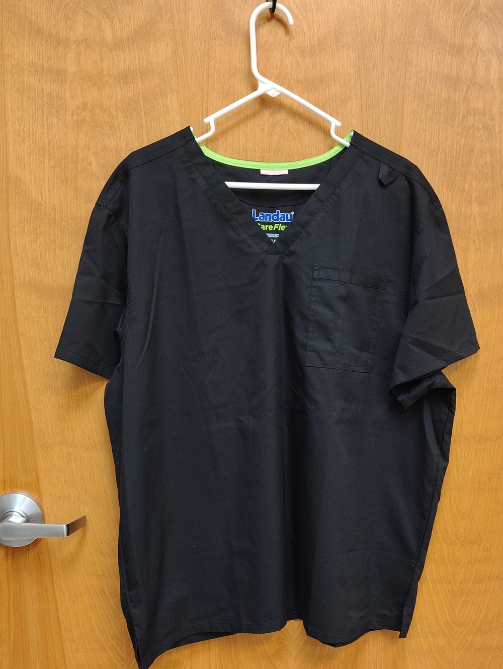 Landau Care Flex Black Scrub Top